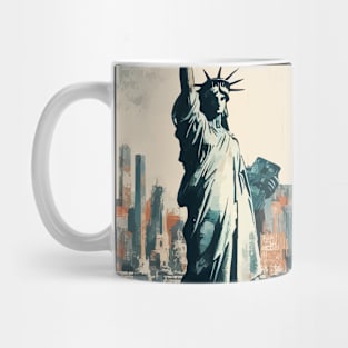 The Statue of liberty New York Abstract Cityscape Mug